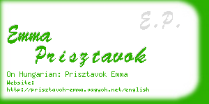 emma prisztavok business card